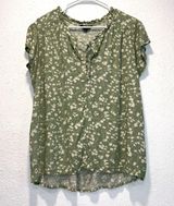 Buffalo David Bitton sage green floral short sleeve blouse top for women Photo 0
