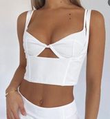 White Fox Bustier Top Size M Photo 0