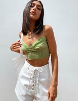 Princess Polly green crop top Photo 0