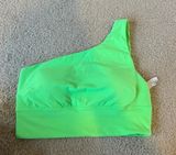 Neon Green One Shoulder Sports Bra Photo 0