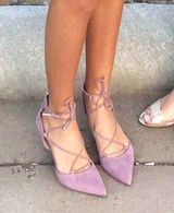 Lilac Tie Shoes Pink Size 7.5 Photo 0