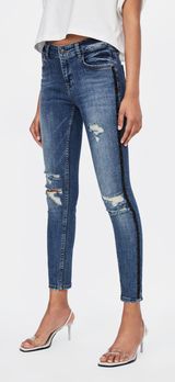 ZARA Sparkle Side Stripe Jeans Photo 0