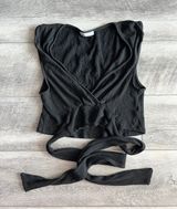 ZARA Wrap Around Black Top Photo 0