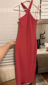 Ribbed Halter Midi Dress Photo 0