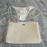 Aster Coconut Terry Triangl Bikini Bottom and Pouch NWT Photo 0