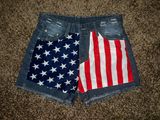 American flag denim shorts Blue Size L Photo 0