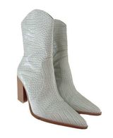 Lulus Crocodile Embossed Cowboy Boots Sz 7 Photo 0