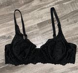 Frederick’s of Hollywood Luxury Black Lace Floral Bralette Size 34B Photo 0