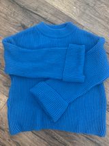 Blue Mock Neck Sweater Photo 0