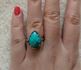 🆕 Kendra Scott Turquoise & Silver Tear Drop Ring Photo 0