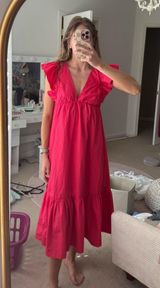 Pink Abercrombie Dress Midi Photo 0