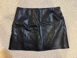 Black Faux Leather Skirt Photo 0