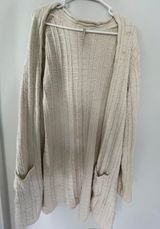 White Knit Cardigan Size XXL Photo 0