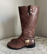 ECCO Hobart Harness Brown Leather Mid Calf Moto Boot Size 40 US 9 Equestrian Photo 0
