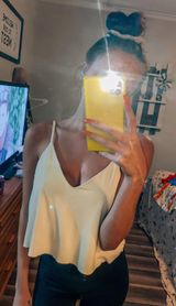 Forever 21 Yellow Suede Crop Top Photo 0