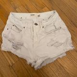 Garage White Denim Shorts Photo 0