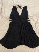 Indulge Black bohemian Mini Dress Photo 0