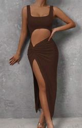 Raffinéa Cut Out Twist Front Split Thigh Dress Photo 0