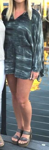 On The Road Green Tie Dye Romper Photo 0