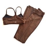 ALO Yoga Jacquard High-Waist Glenplaid Flutter Leggings And Bra Set Size Small Photo 0