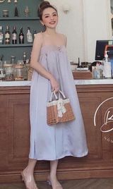 Silk Gray Dress Size XS Photo 0