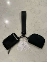 Lululemon Dual Pouch Wristlet Black New With Tags Photo 0