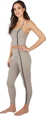 YPB workout set contrast leggings sports bra sculptLUX high rise tank top 7/8 Photo 0