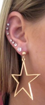Star Hoop Earrings Photo 0