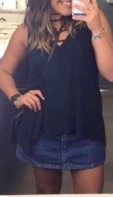 American Eagle Outfitters Navy Ladder Caged Tank Photo 0