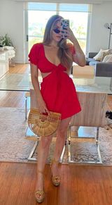 Red Summer Dress Size M Photo 0