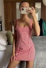ZARA Gingham Dress Mini Photo 0