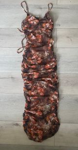 Cowl Neck Dress Sexy Strap Shoulder Maxi Dresses Summer Wedding Guest Bodycon Floral Photo 0