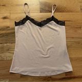 Calvin Klein Soft Pink and Black Lace Cami Photo 0