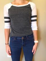 Charlotte Russe Gray 3/4 Tee Shirt Photo 0