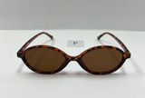 Small 90s oval leopard sunglasses / retro round sunglassez Brown Photo 0