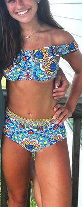 Romwe 2 Piece High Waisted Bathing Suit Photo 0