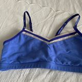 blue and white sports bra with adjustable straps Photo 0