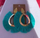 Turquoise Tassel Boho Earrings Photo 0