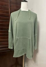 Caslon  Womens Sweatshirt Green Long Sleeve Crew Neck Pockets Hooded S New Photo 0