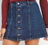 Life in Progress  Mini Denim Button-up Skirt Medium Photo 0