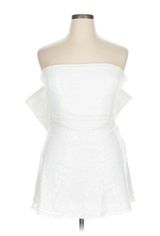 Altar'd State Dress Mini Bow White Strapless xl Photo 0