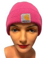 Carhartt Women’s Pink Spellout Logo Beanie Hat One Size Fall Winter Casual Photo 0