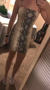 Blue Blush snake print body con dress Photo 0