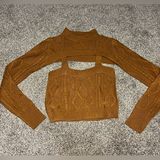 Say What Size (s) caramel color cable knit tank and attached turtle neck shrug Photo 0