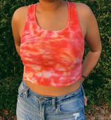 Custom Made Tie Dye Cropped Tank Top Photo 0