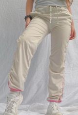 Cream Track Pants Pink Photo 0