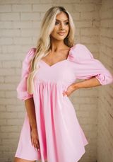 These Three Boutique Light Pink Babydoll Dress Photo 0