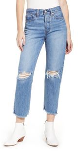 Levi’s Wedgie Ripped Straight Jeans Photo 0