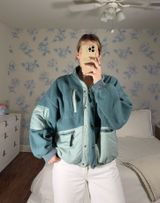 Madewell green blue light fleece jacket  Photo 0