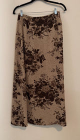 Brown Floral Long Skirt vintage Photo 0